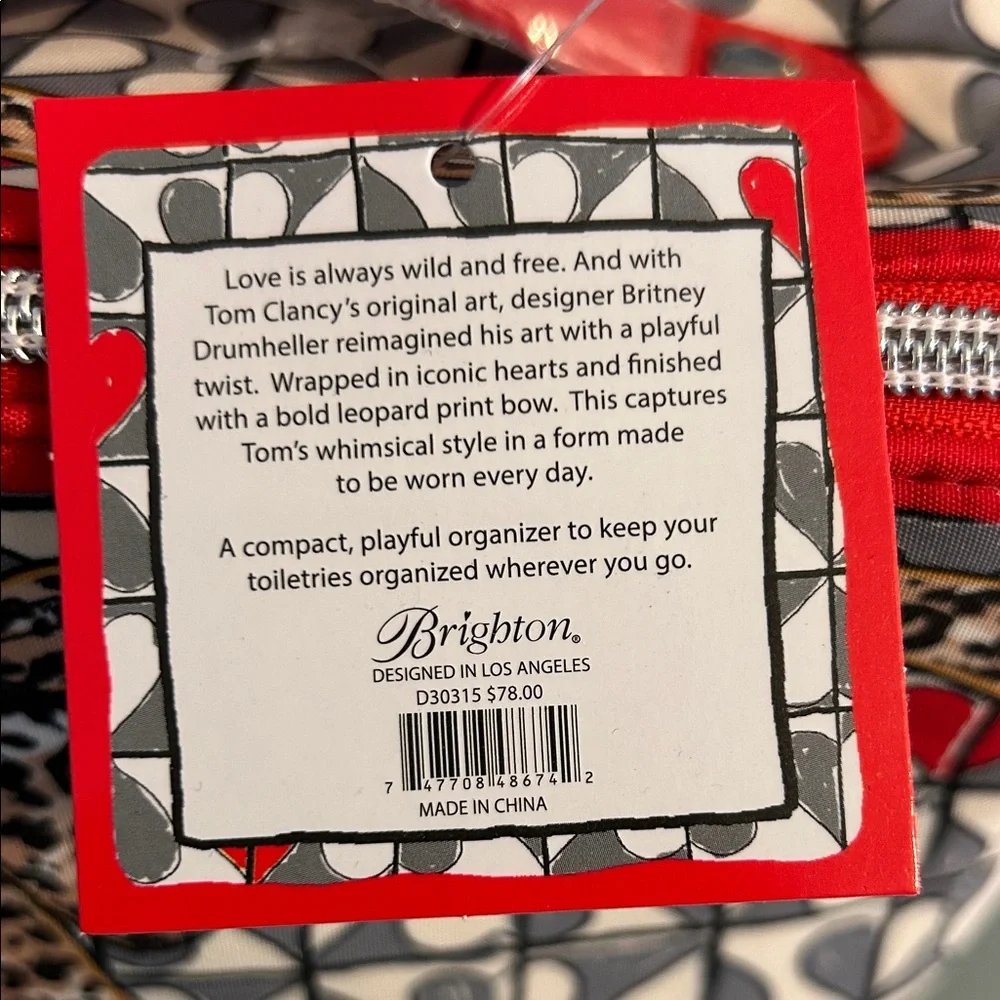 Women's Patterned Bag - Red and Black - Picture 3 of 10